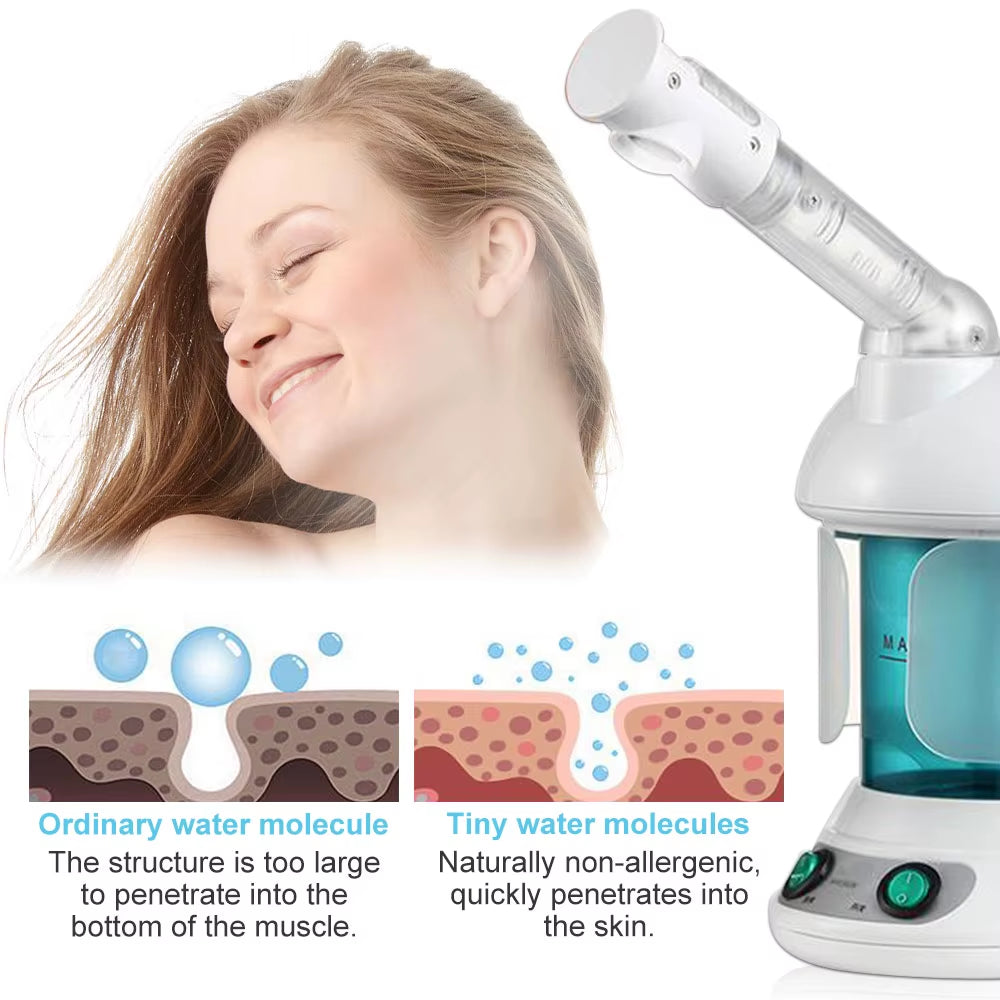 Revitalize Your Skin with the Thermal Ozone Facial Steamer - Hot Mist Vaporizer for Spa-Like Moisturization and Relaxation