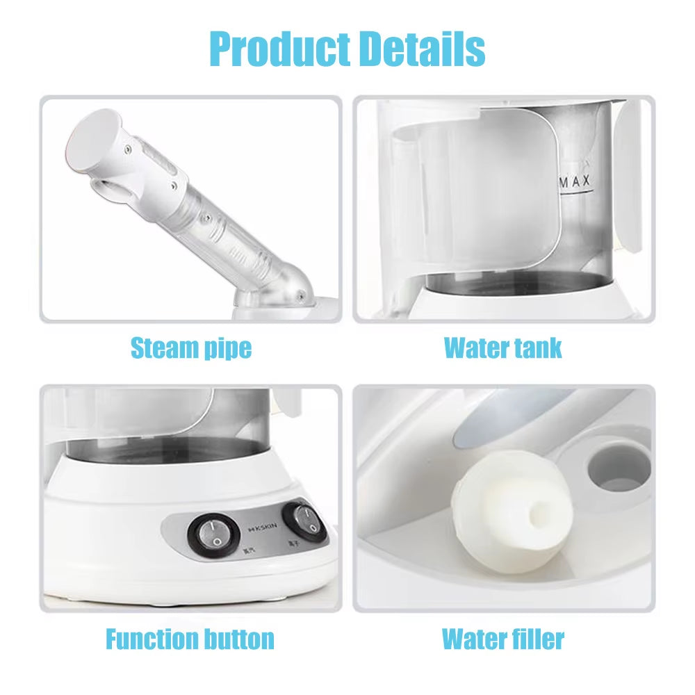 Revitalize Your Skin with the Thermal Ozone Facial Steamer - Hot Mist Vaporizer for Spa-Like Moisturization and Relaxation